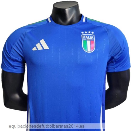 Nuevo 1ª Jugadores Camiseta Italia 2024 Azul Baratas